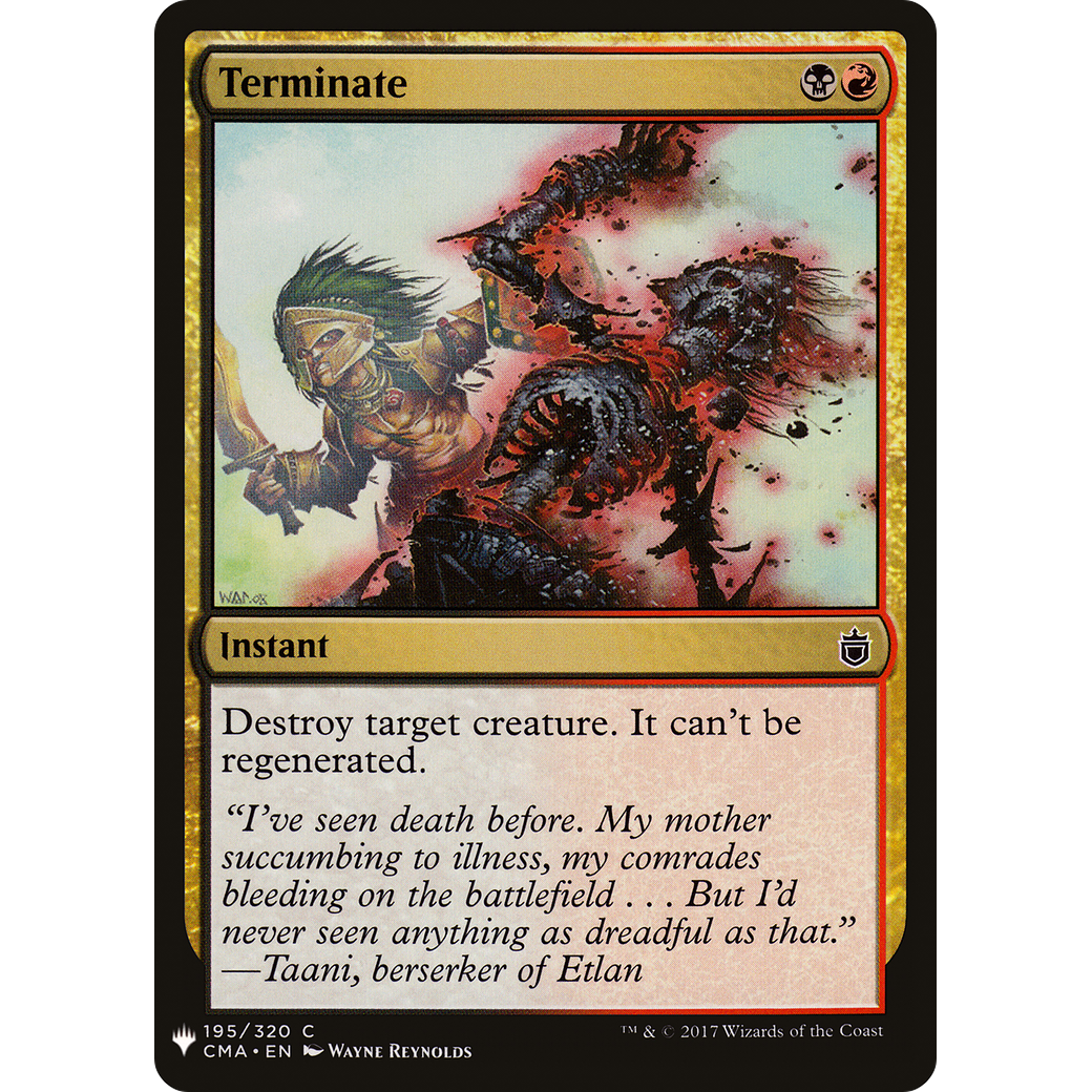 Terminate (CMA) (LIST-195) - The List