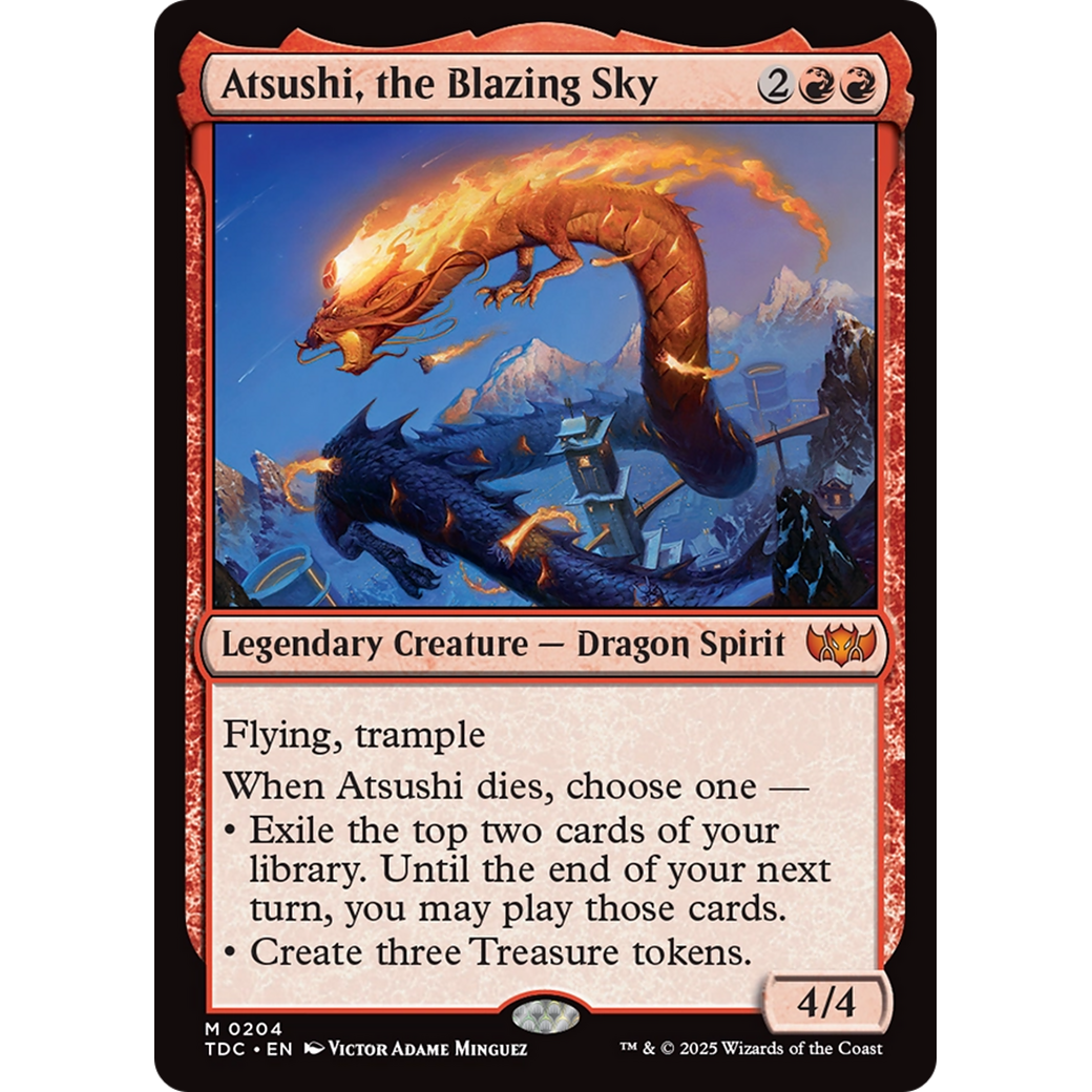 Atsushi, the Blazing Sky (TDC-204) - Commander: Tarkir: Dragonstorm