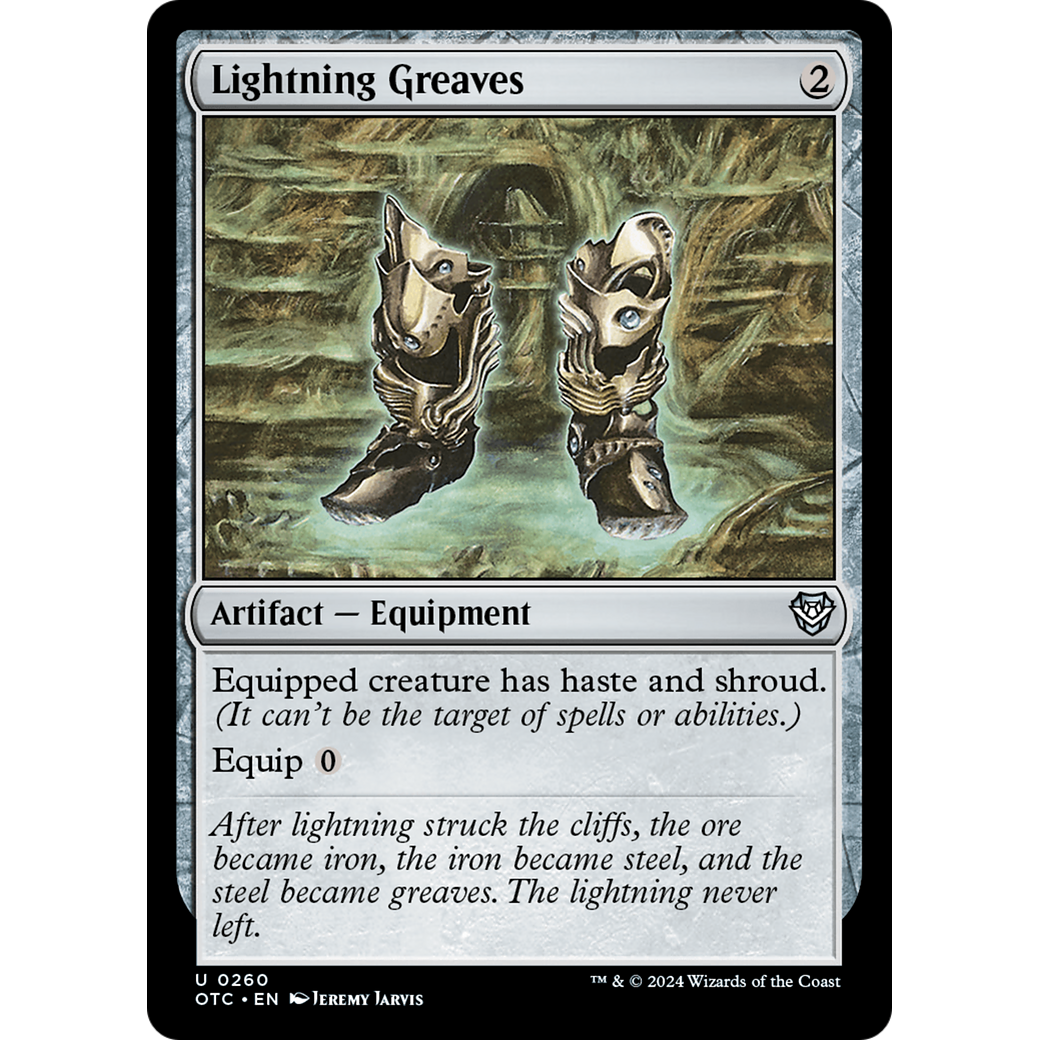 Lightning Greaves (OTC-260) - Outlaws of Thunder Junction Commander
