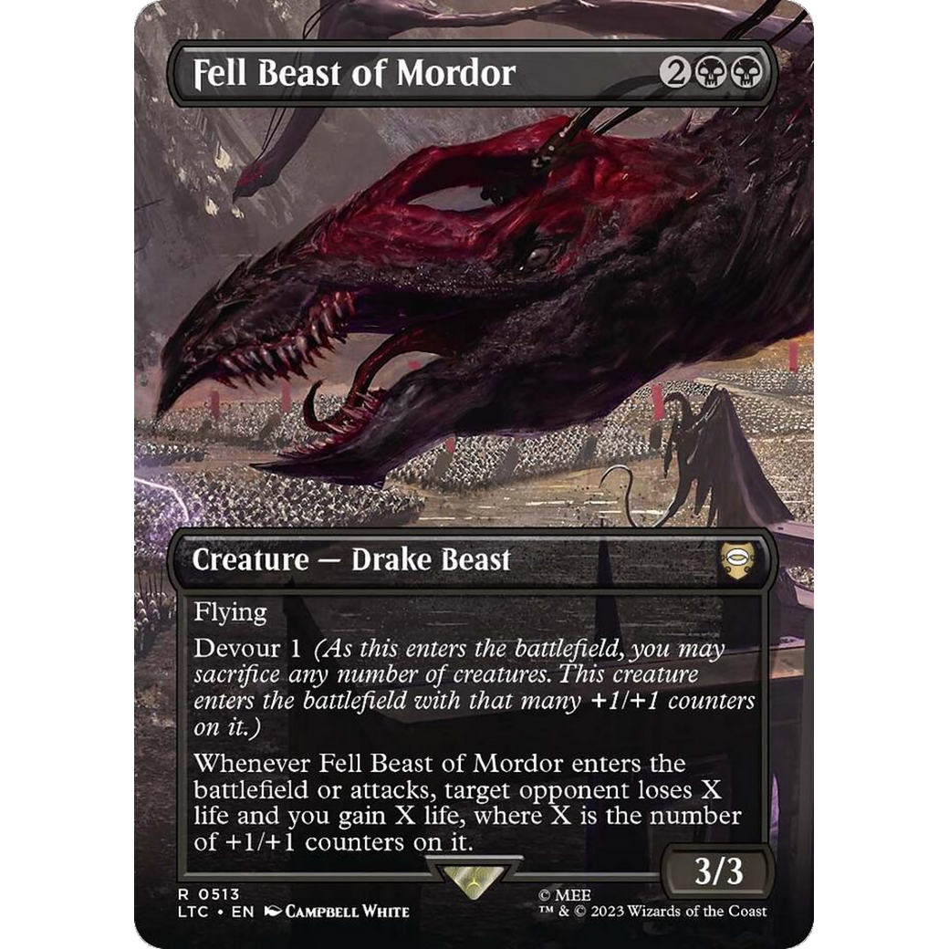 Fell Beast of Mordor (LTC-513) - Tales of Middle-earth Commander (Borderless)
