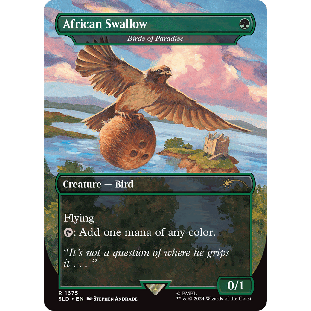 African Swallow - Birds of Paradise (SLD-1675) - Secret Lair Drop / African Swallow (Borderless) Foil