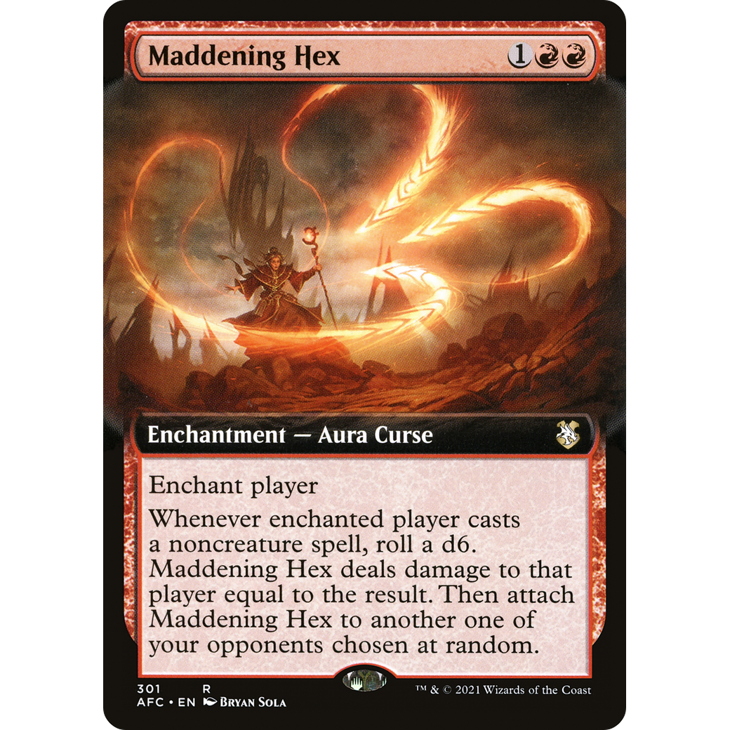 Maddening Hex (AFC-301) - Forgotten Realms Commander: (Extended Art)