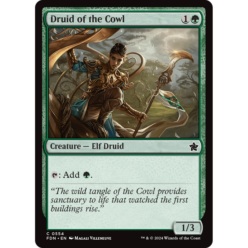 Druid of the Cowl (FDN-554) - Foundations Foil
