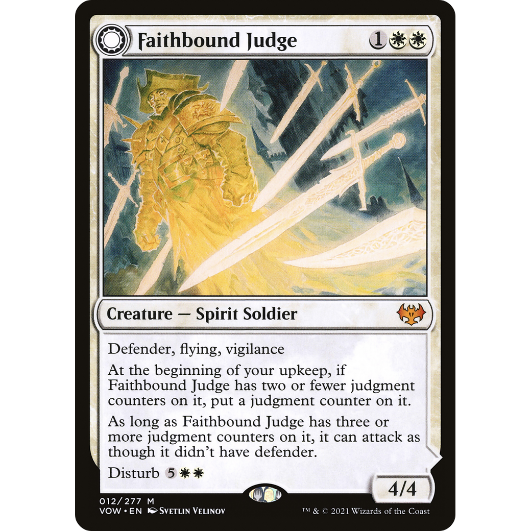 Faithbound Judge (VOW-012) - Innistrad: Crimson Vow: (Double Faced Transform) Foil