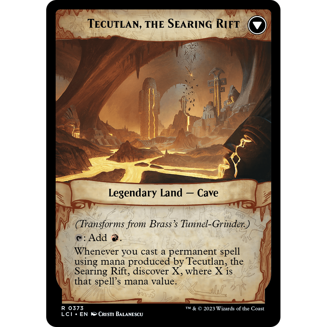 Brass's Tunnel-Grinder // Tecutlan, the Searing Rift (LCI-373) - The Lost Caverns of Ixalan: (Extended Art) Foil