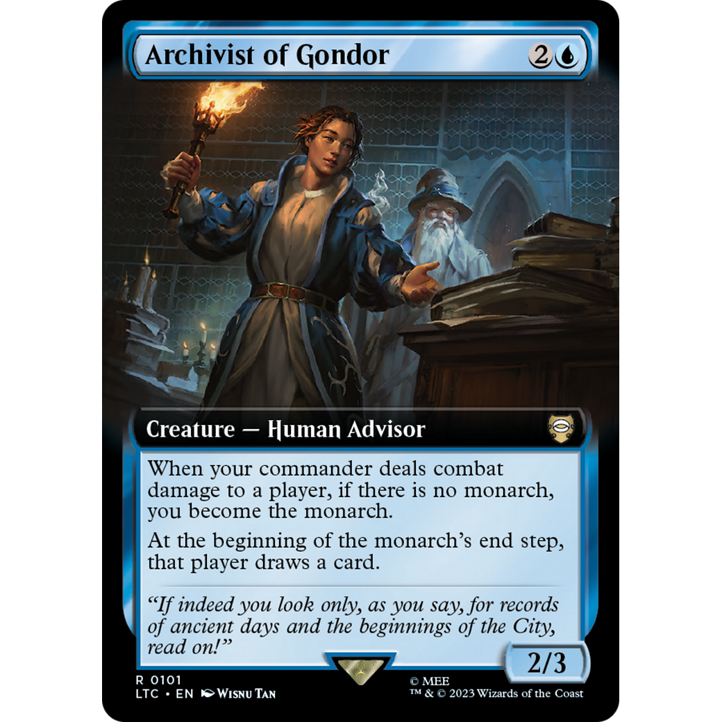 Archivist of Gondor (Extended Art) (LTC-101) - Tales of Middle-earth Commander: (Extended Art) Foil