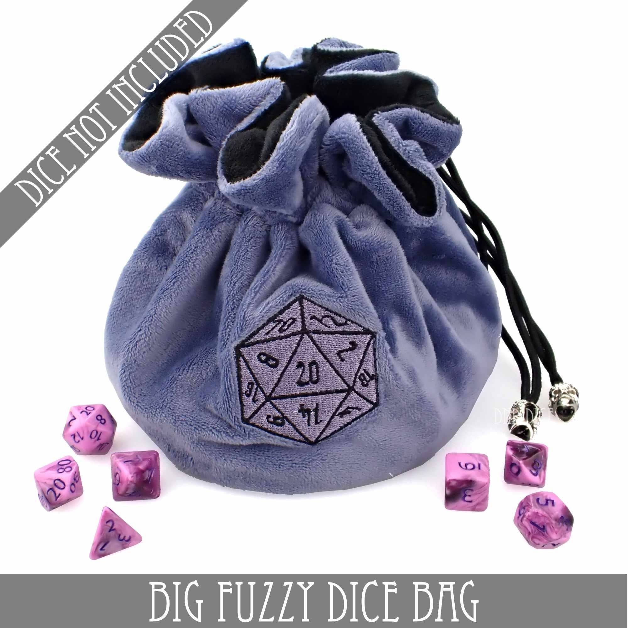 Big Fuzzy Blue Dice Bag
