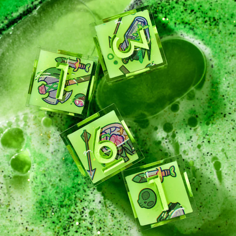 Death By Ooze 4-Piece D6 Iconic Dice Set
