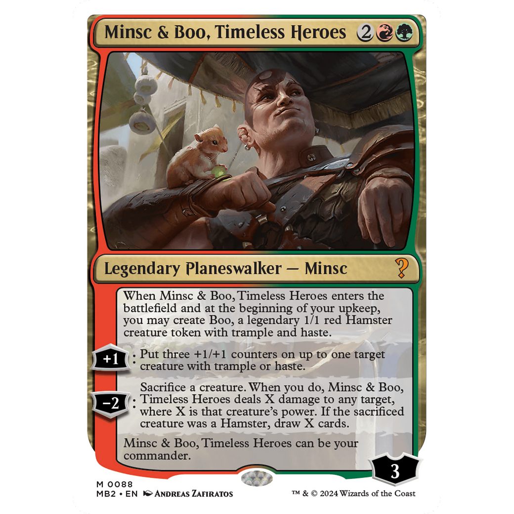 Minsc & Boo, Timeless Heroes (White Border) (MB2-088) - Mystery Booster 2