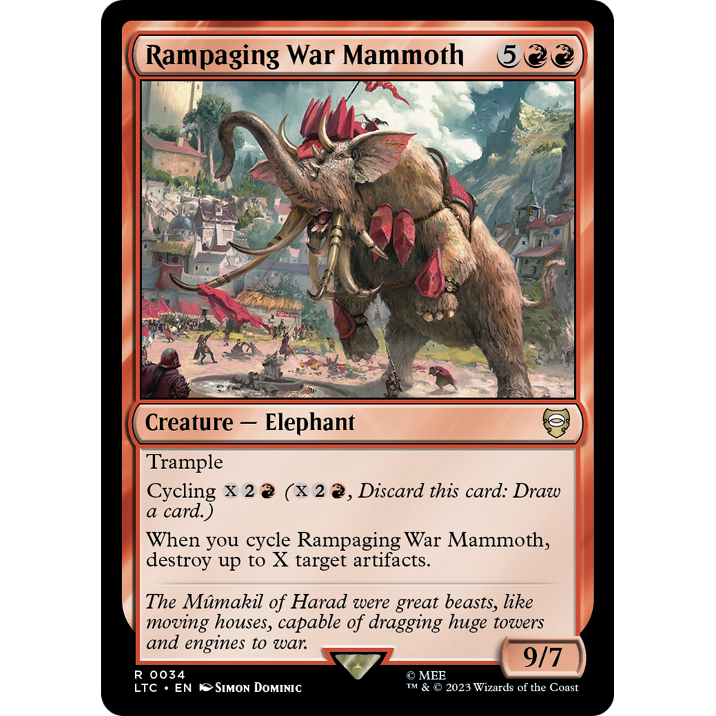 Rampaging War Mammoth (LTC-034) - Tales of Middle-earth Commander
