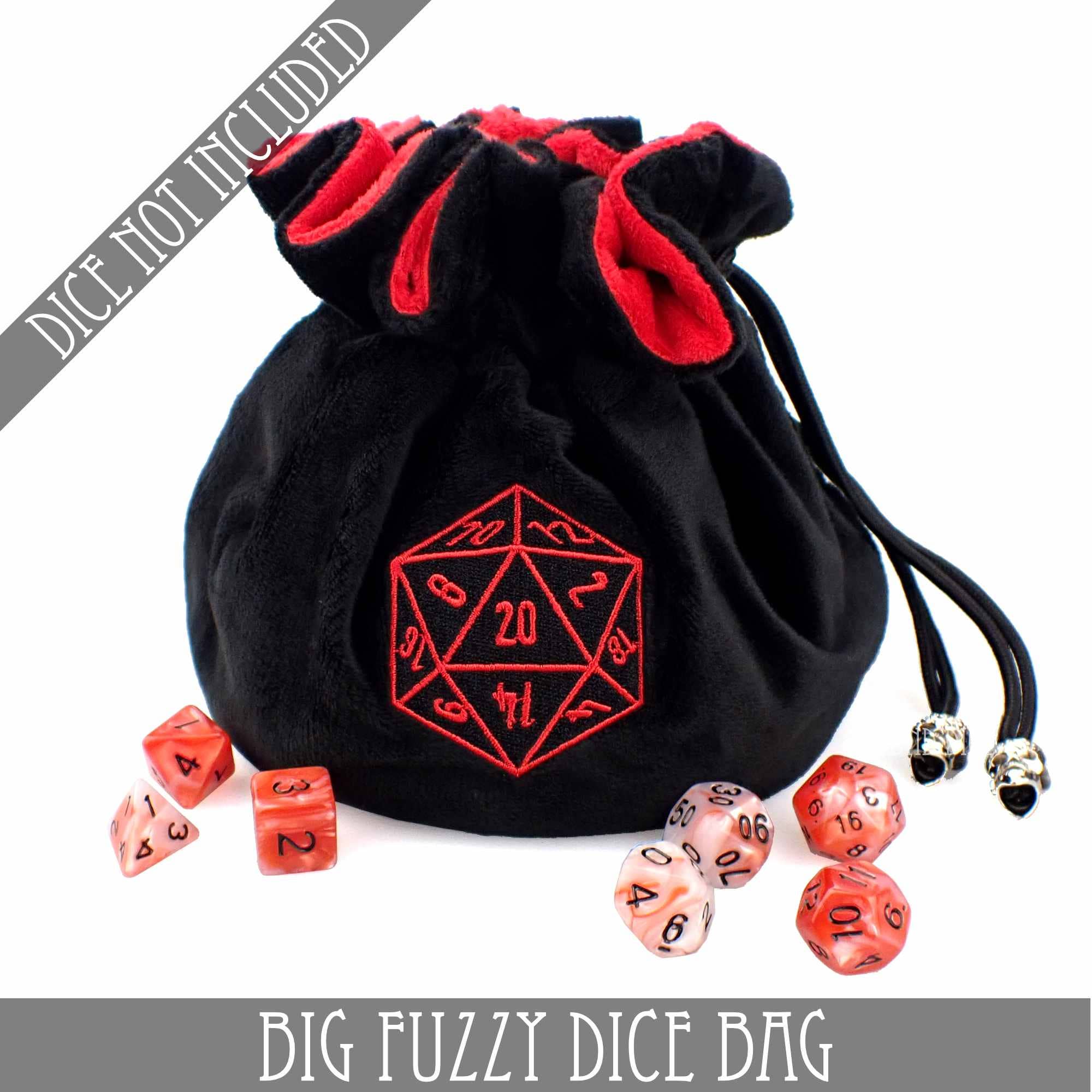 Big Fuzzy Black Dice Bag