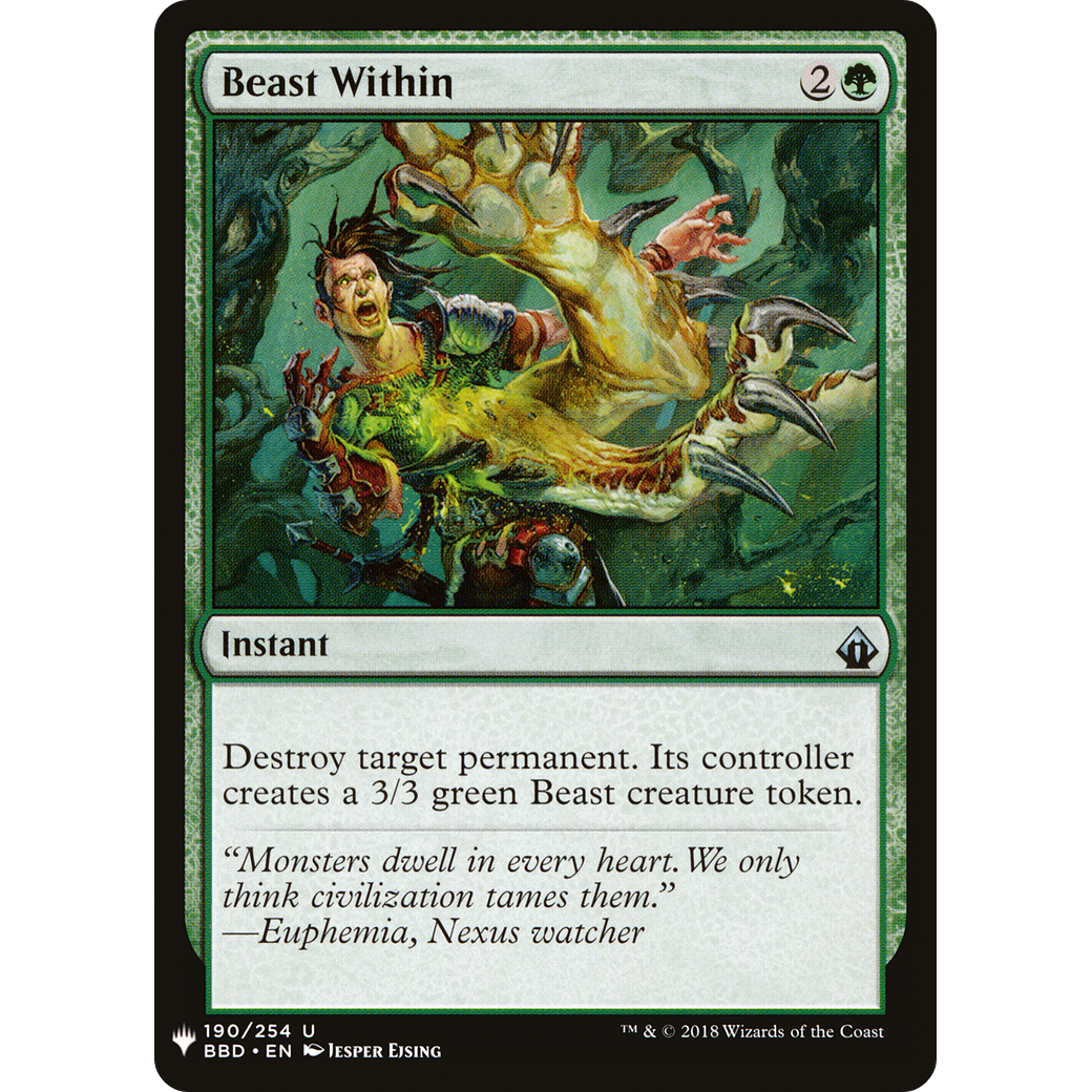 Beast Within (BBD) (LIST-190) - The List