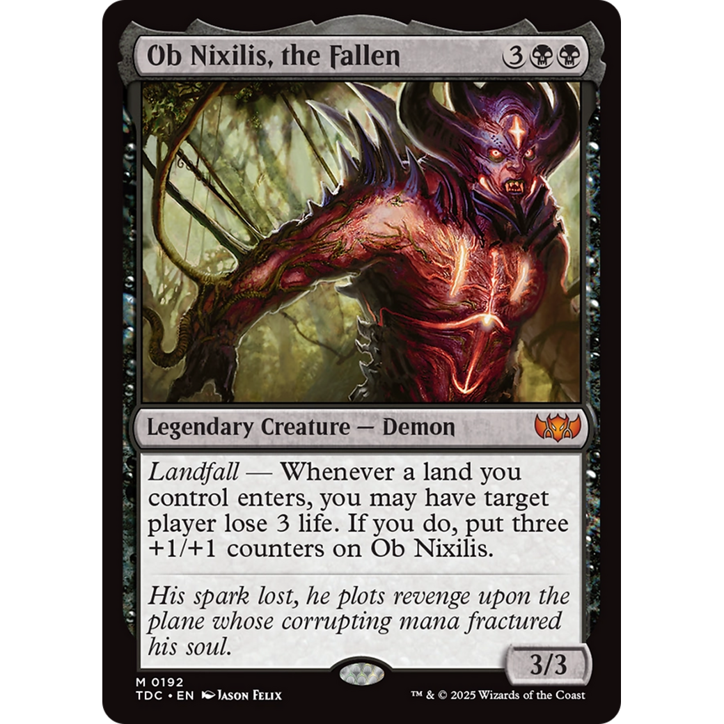 Ob Nixilis, the Fallen (TDC-192) - Commander: Tarkir: Dragonstorm