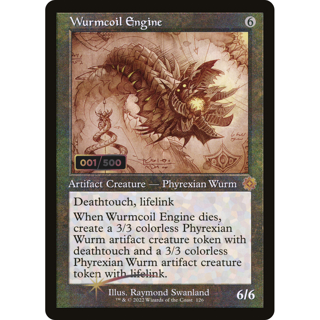 Wurmcoil Engine (Schematic) (Serial Numbered) (BRR-126) - The Brothers' War Retro Artifacts Foil