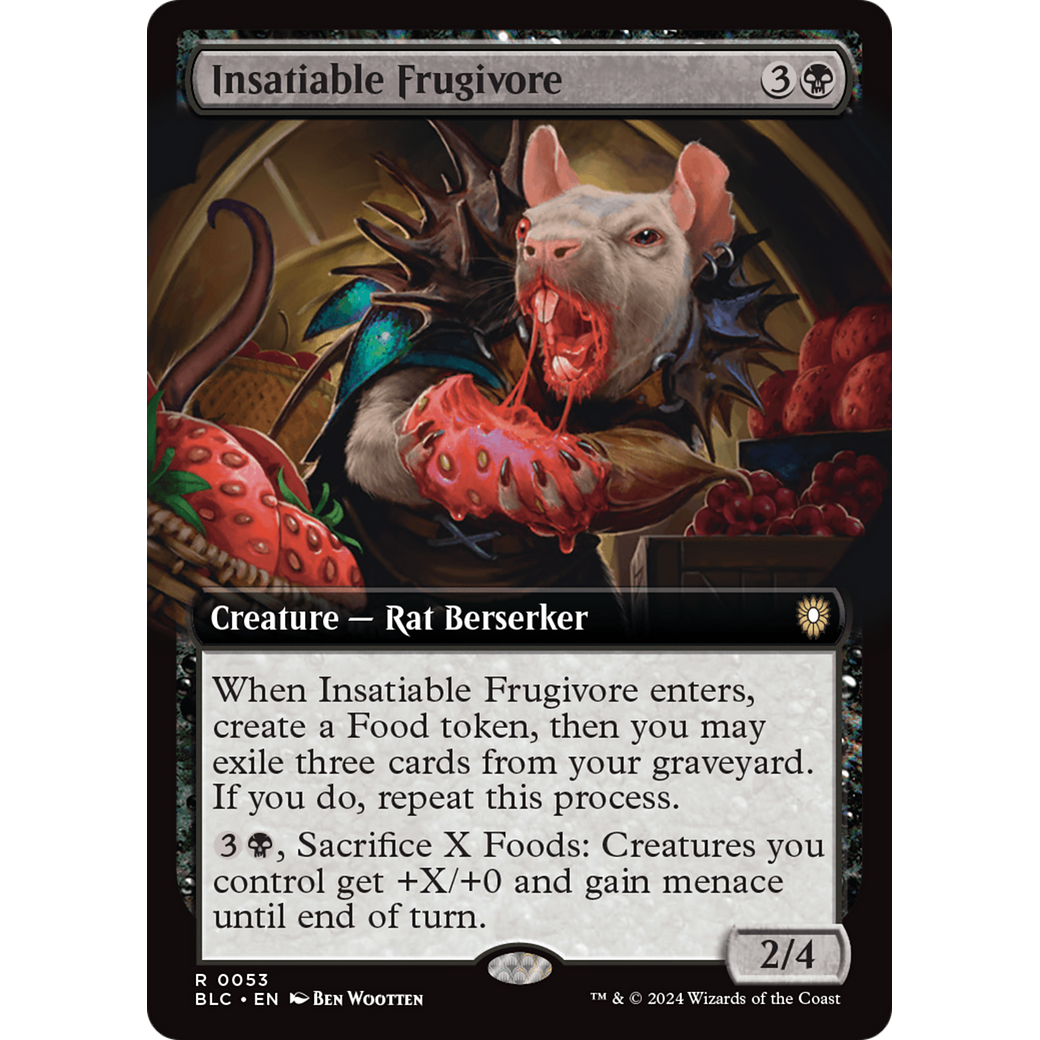 Insatiable Frugivore (BLC-053) - Bloomburrow Commander: (Extended Art)