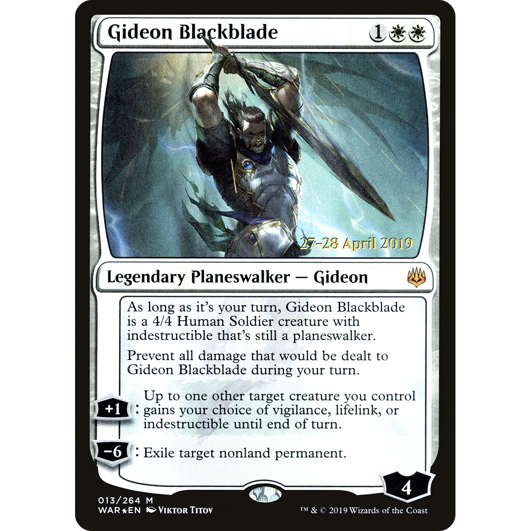Gideon Blackblade (PRE-013) - War of the Spark Promos Foil