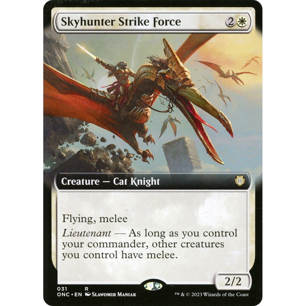 Skyhunter Strike Force (ONC-031) - Phyrexia: All Will Be One Commander: (Extended Art) Foil