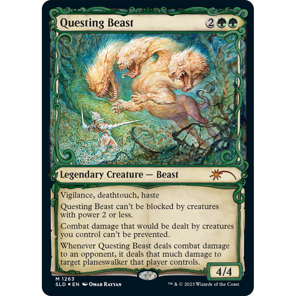 Questing Beast (Halo Foil) (SLD-1263) - Secret Lair Drop: (Showcase) Foil