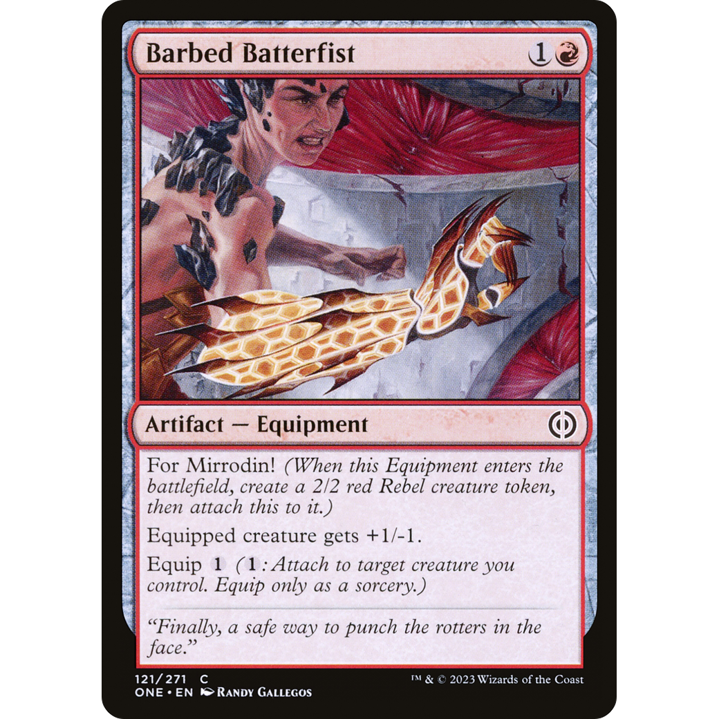 Barbed Batterfist (ONE-121) - Phyrexia: All Will Be One Foil