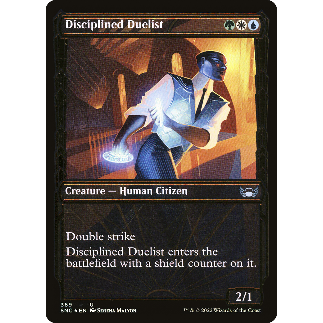 Disciplined Duelist (Gilded Foil) (SNC-369) - Streets of New Capenna: (Showcase) Foil