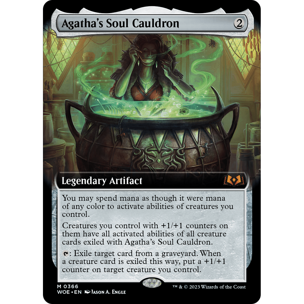 Agatha's Soul Cauldron (WOE-366) - Wilds of Eldraine: (Extended Art) Foil