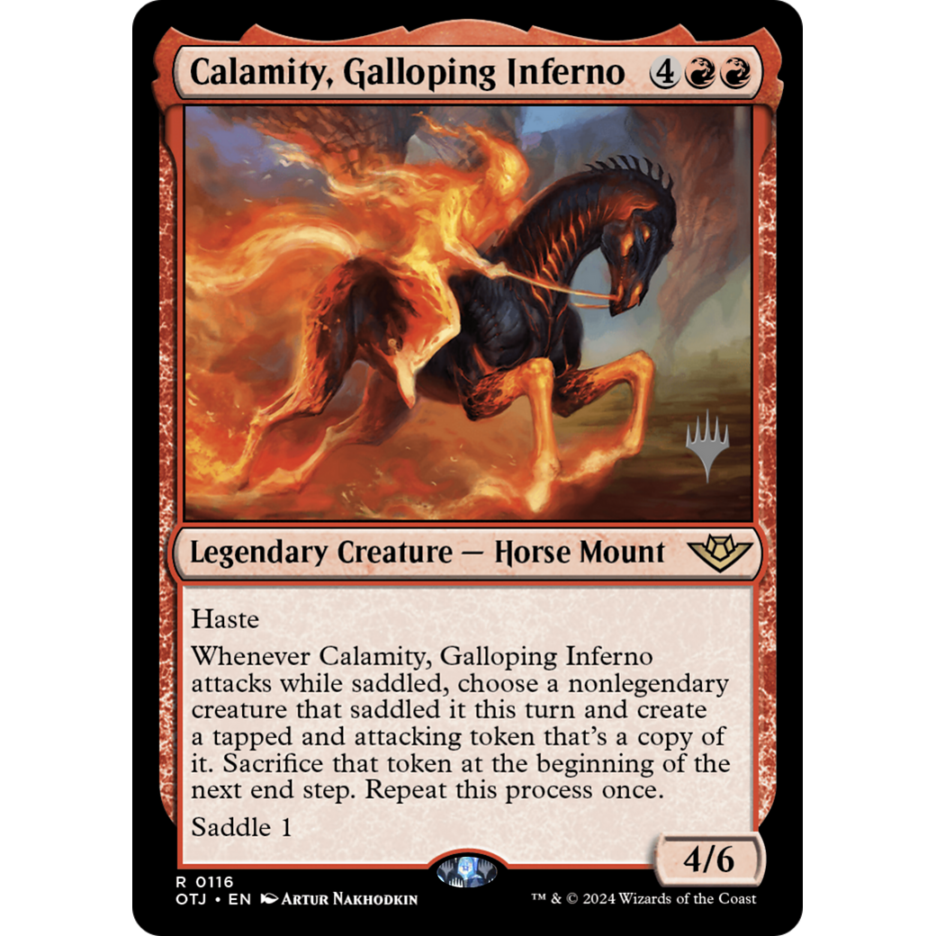Calamity, Galloping Inferno (PPOTJ-116P) - Outlaws of Thunder Junction Promos