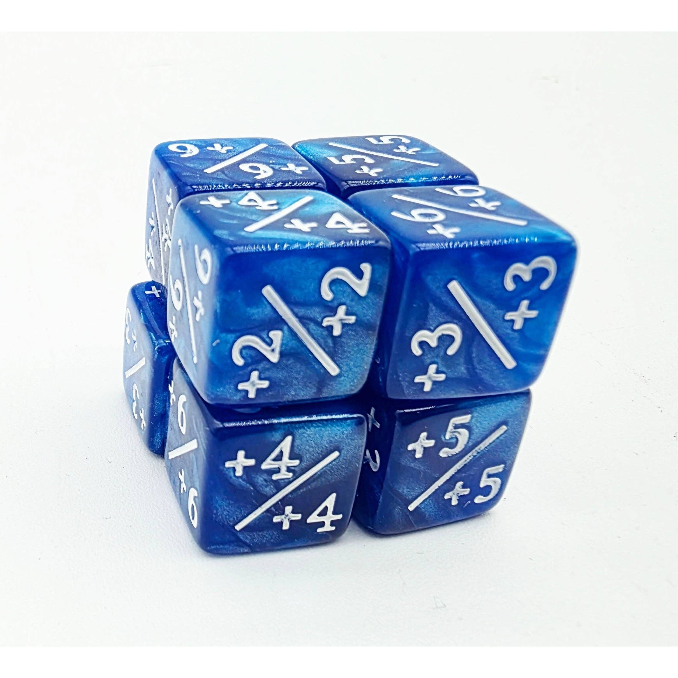 +1/+1 Pearl Blue Counters for Magic - Set of 8