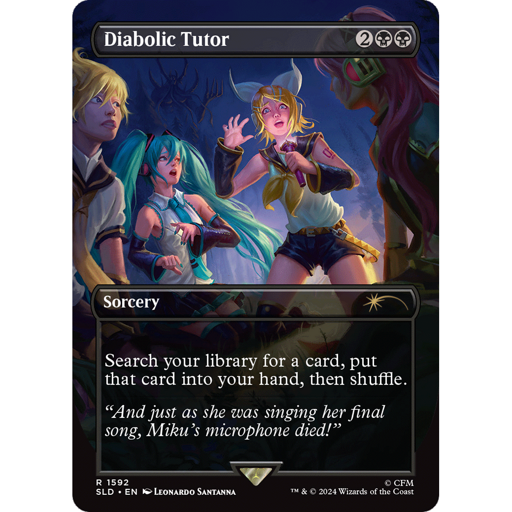 Diabolic Tutor (1592) (SLD-1592) - Secret Lair Drop (Borderless)
