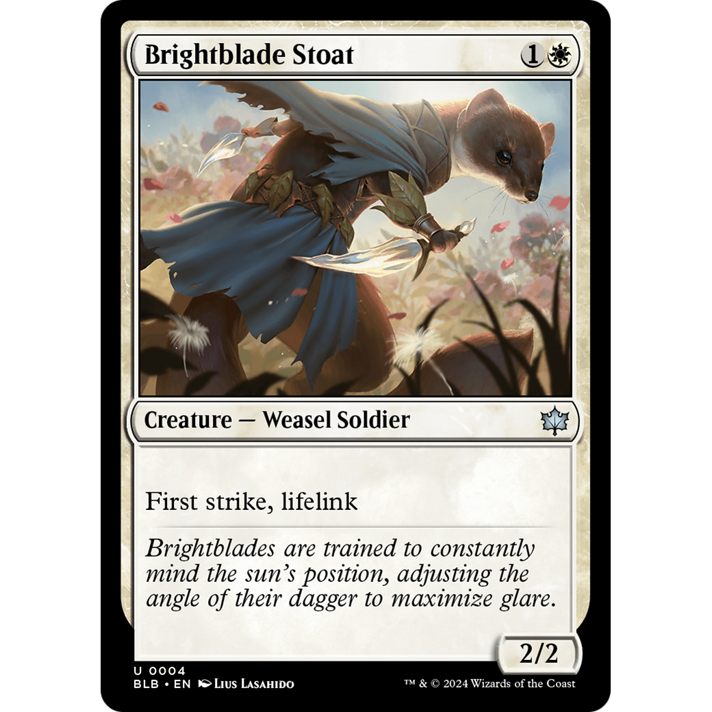 Brightblade Stoat (BLB-004) - Bloomburrow Foil
