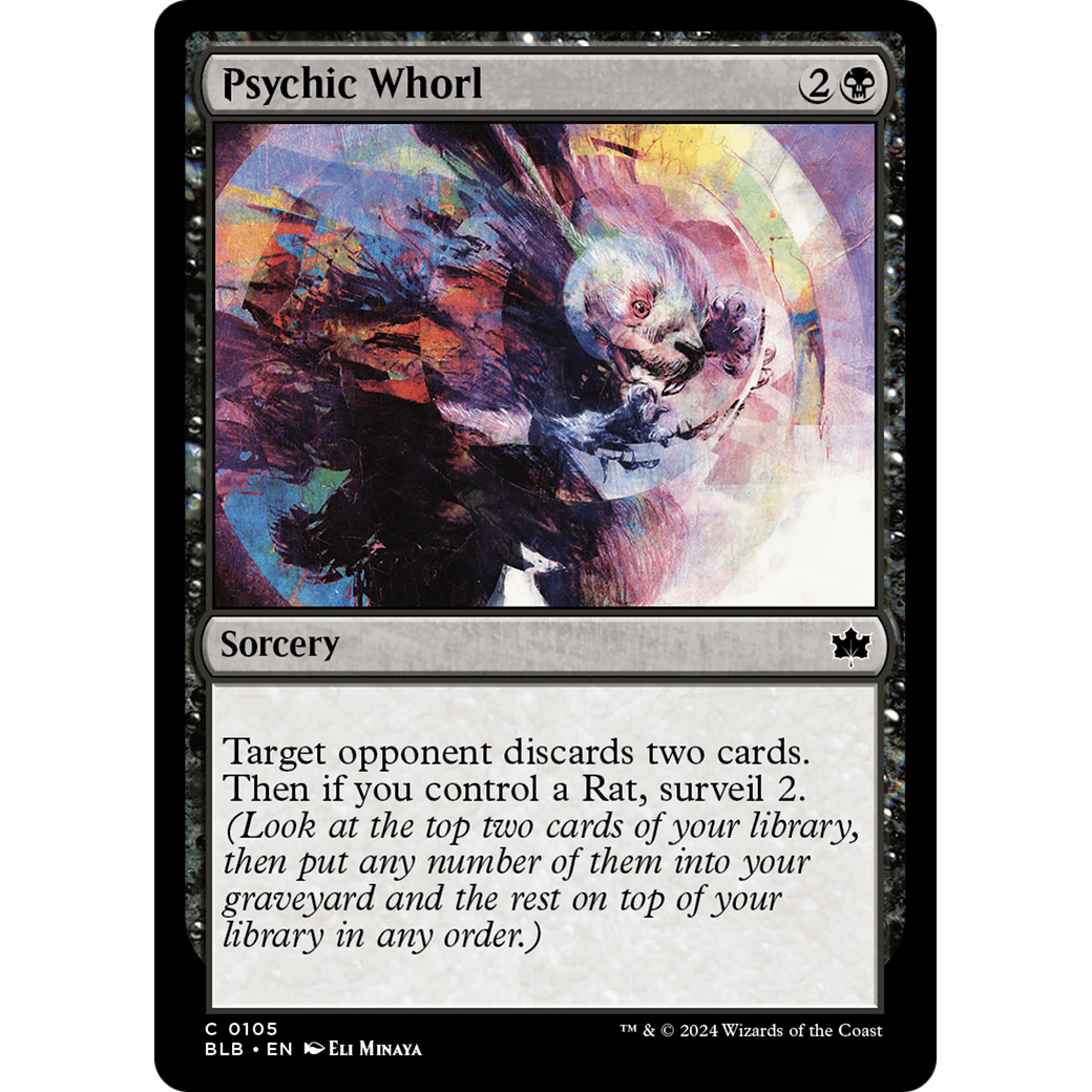 Psychic Whorl (BLB-105) - Bloomburrow Foil