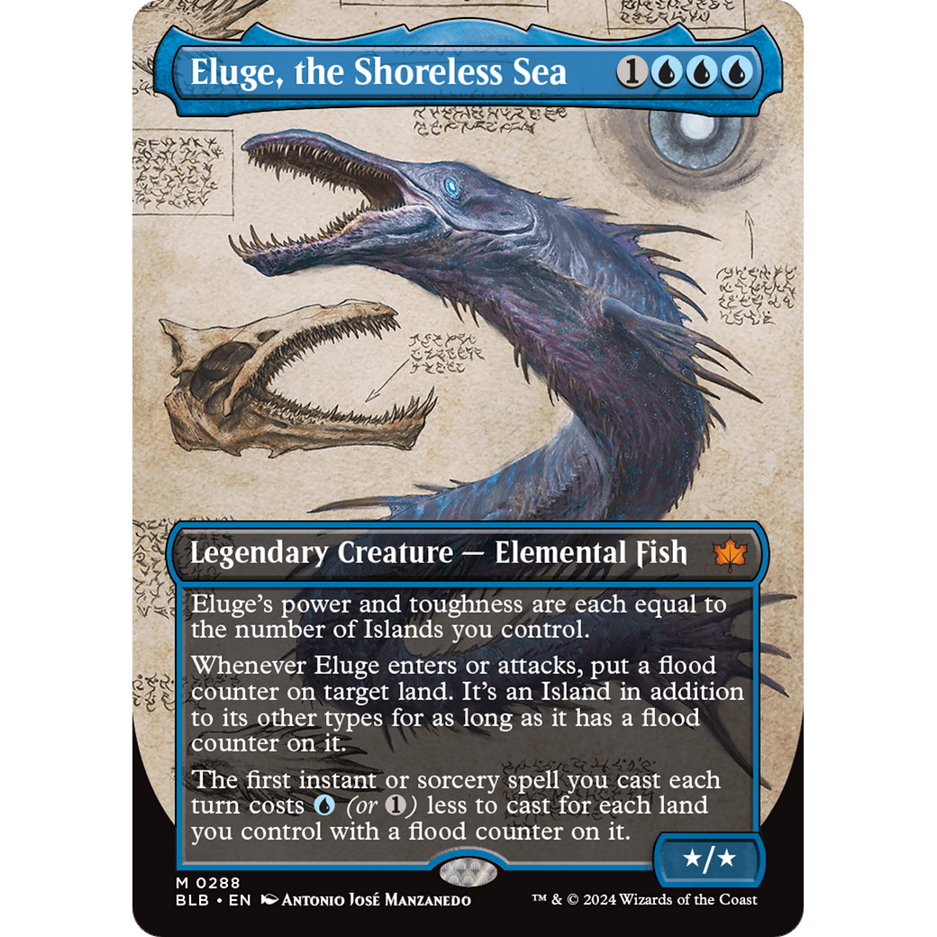 Eluge, the Shoreless Sea (BLB-288) - Bloomburrow: (Showcase) (Borderless) Foil
