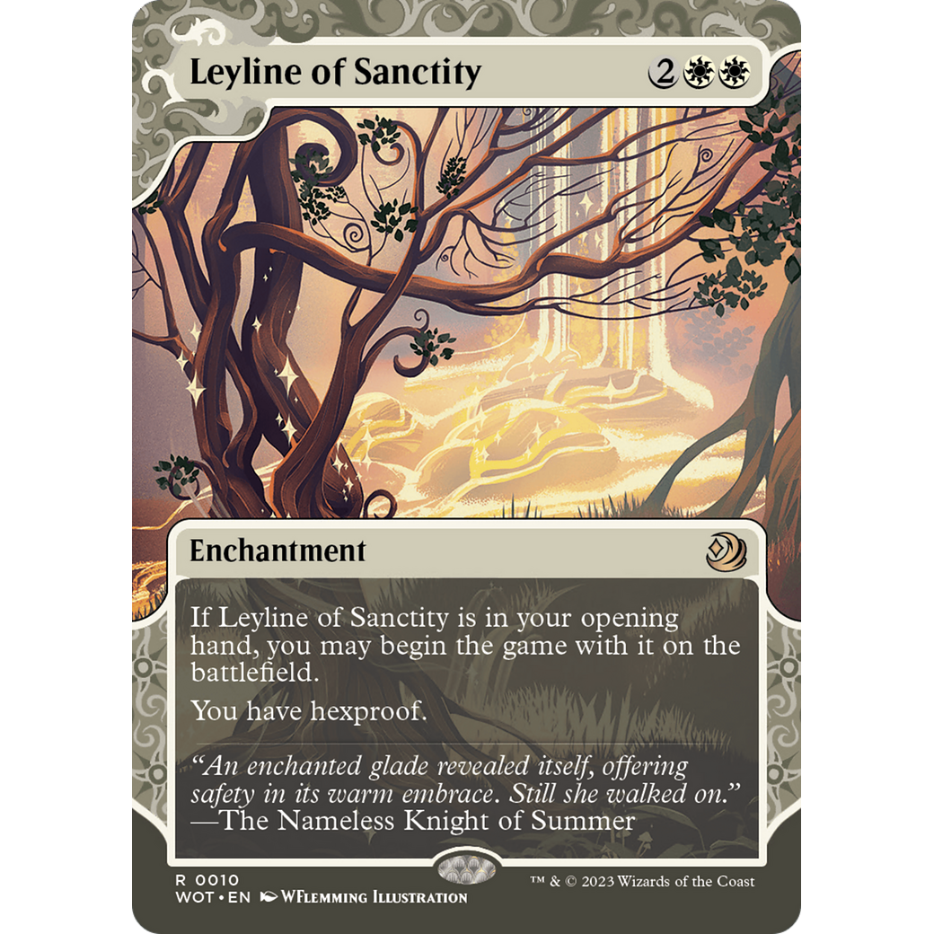Leyline of Sanctity (WOT-010) - Wilds of Eldraine: Enchanting Tales: (Showcase) (Borderless)