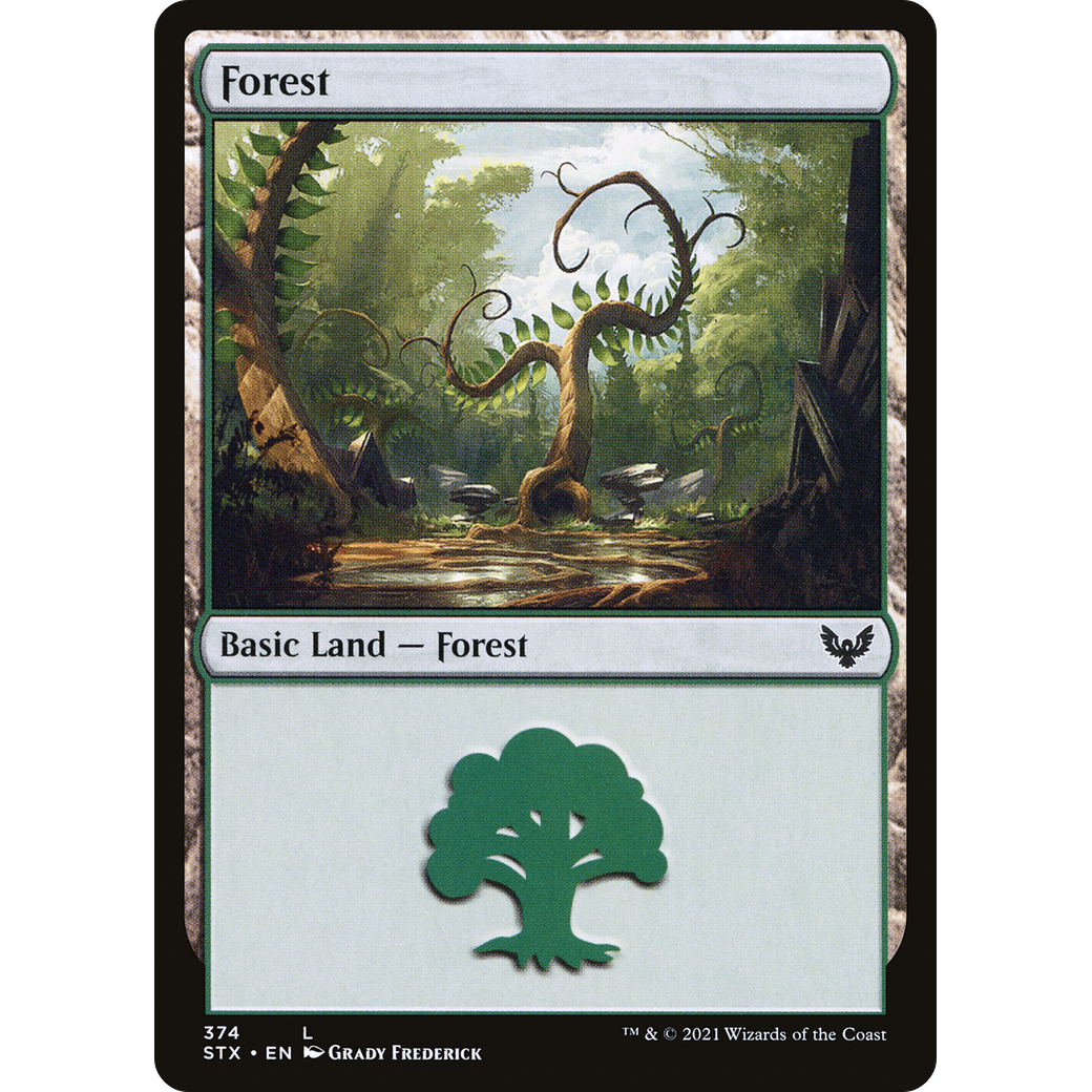 Forest (374) (STX-374) - Strixhaven: School of Mages Foil