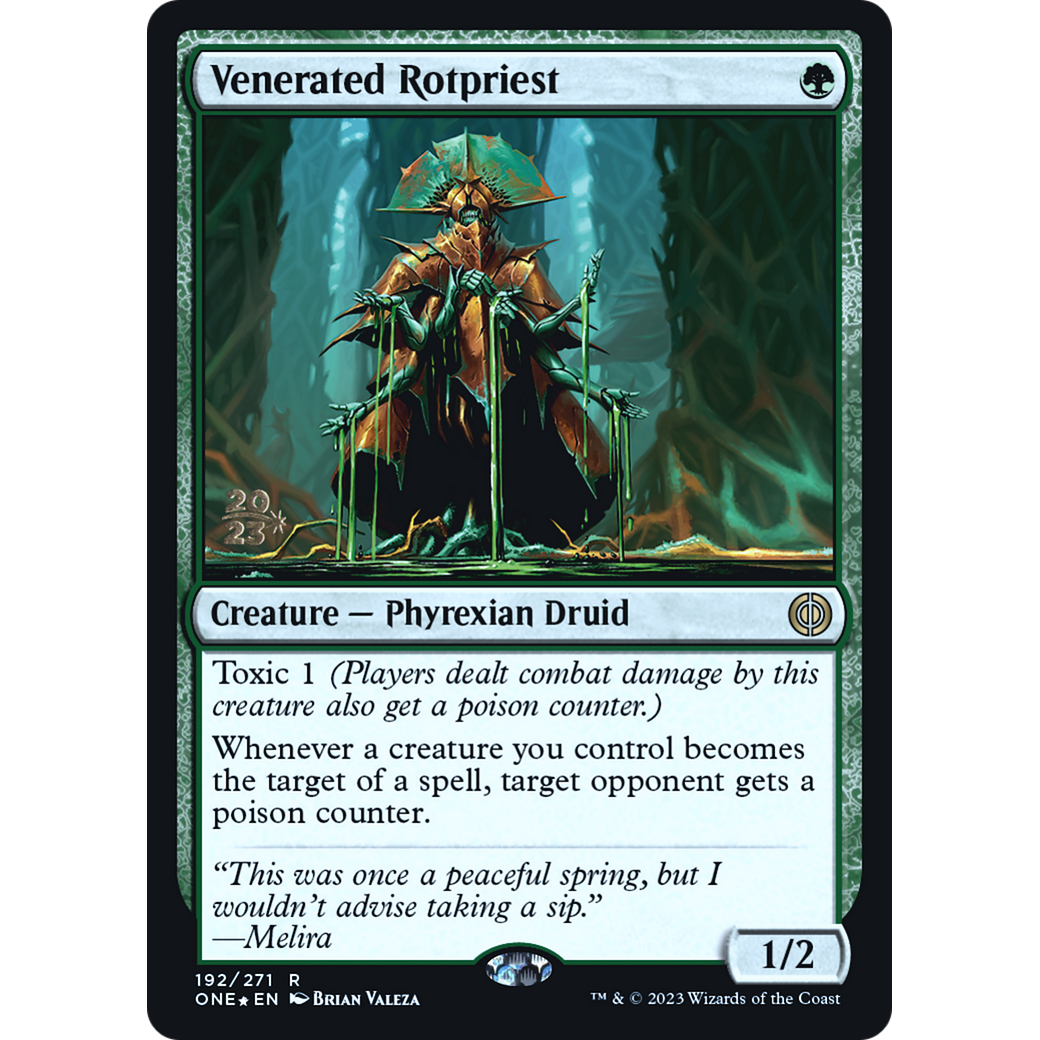 Venerated Rotpriest (PRE-192S) - Phyrexia: All Will Be One Promos Foil