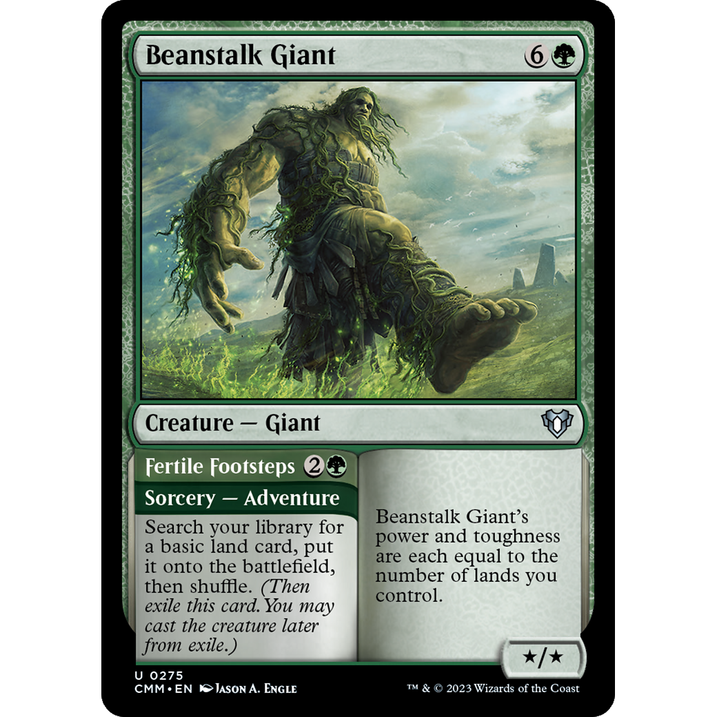Beanstalk Giant // Fertile Footsteps (CMM-275) - Commander Masters Foil