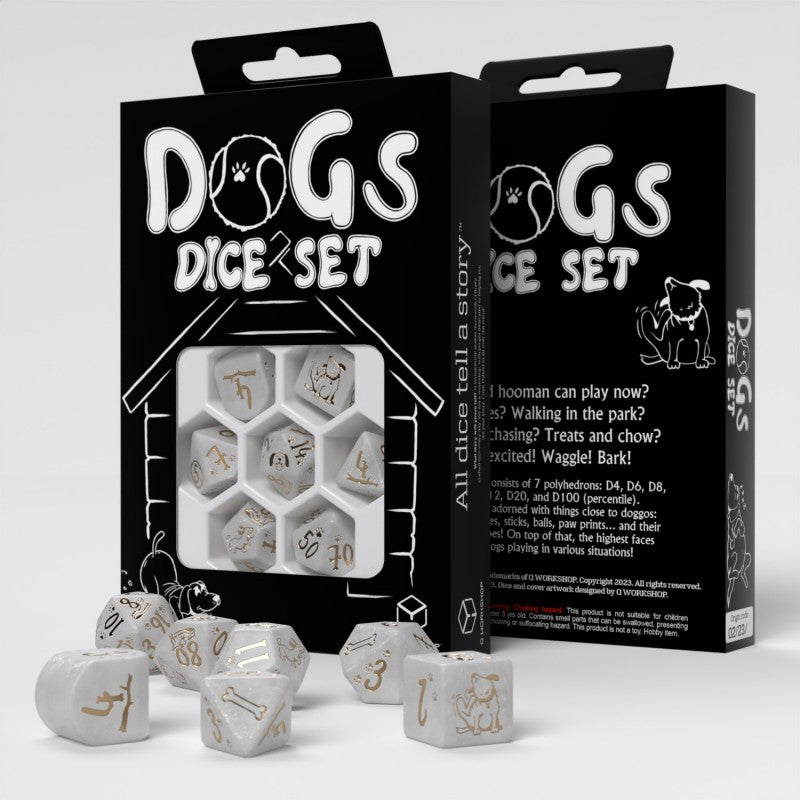 Dog: Charlie Set of 7 Polyhedral Dice