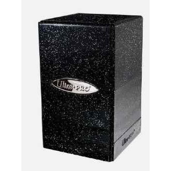 Glitter Black Satin Tower Deck Box