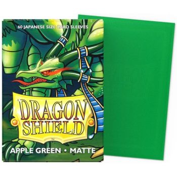 Dragon Shield: Apple Green Matte 60ct Japanese Size Sleeves