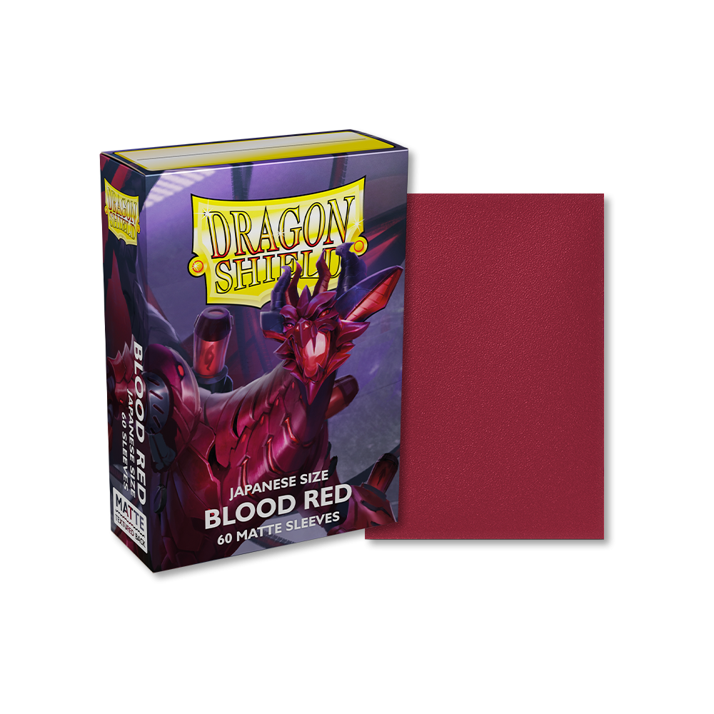 Dragon Shield: Blood Red Matte 60ct Japanese Size Sleeves