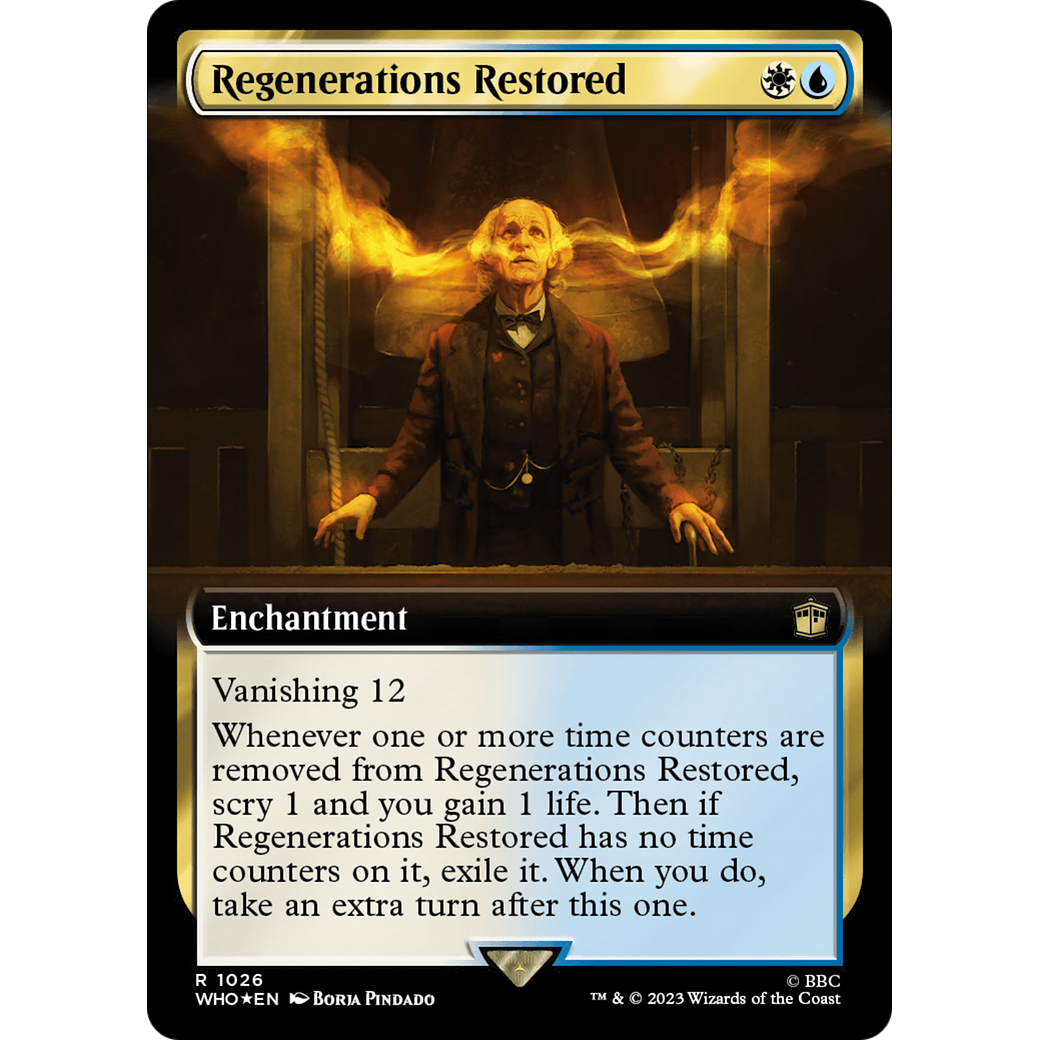 Regenerations Restored (Extended Art) (Surge Foil) (WHO-1026) - Doctor Who: (Extended Art) Foil