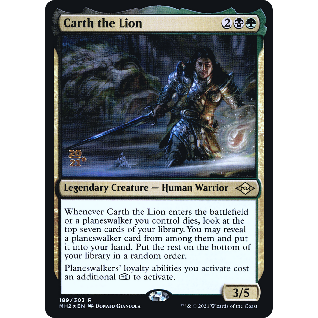 Carth the Lion (PRE-189) - Modern Horizons 2 Promos Foil