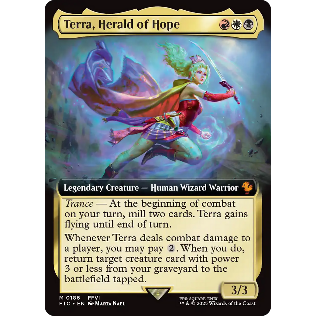 Terra, Herald of Hope (Extended Art) (FIC-186) - Commander: FINAL FANTASY: (Extended Art) Foil