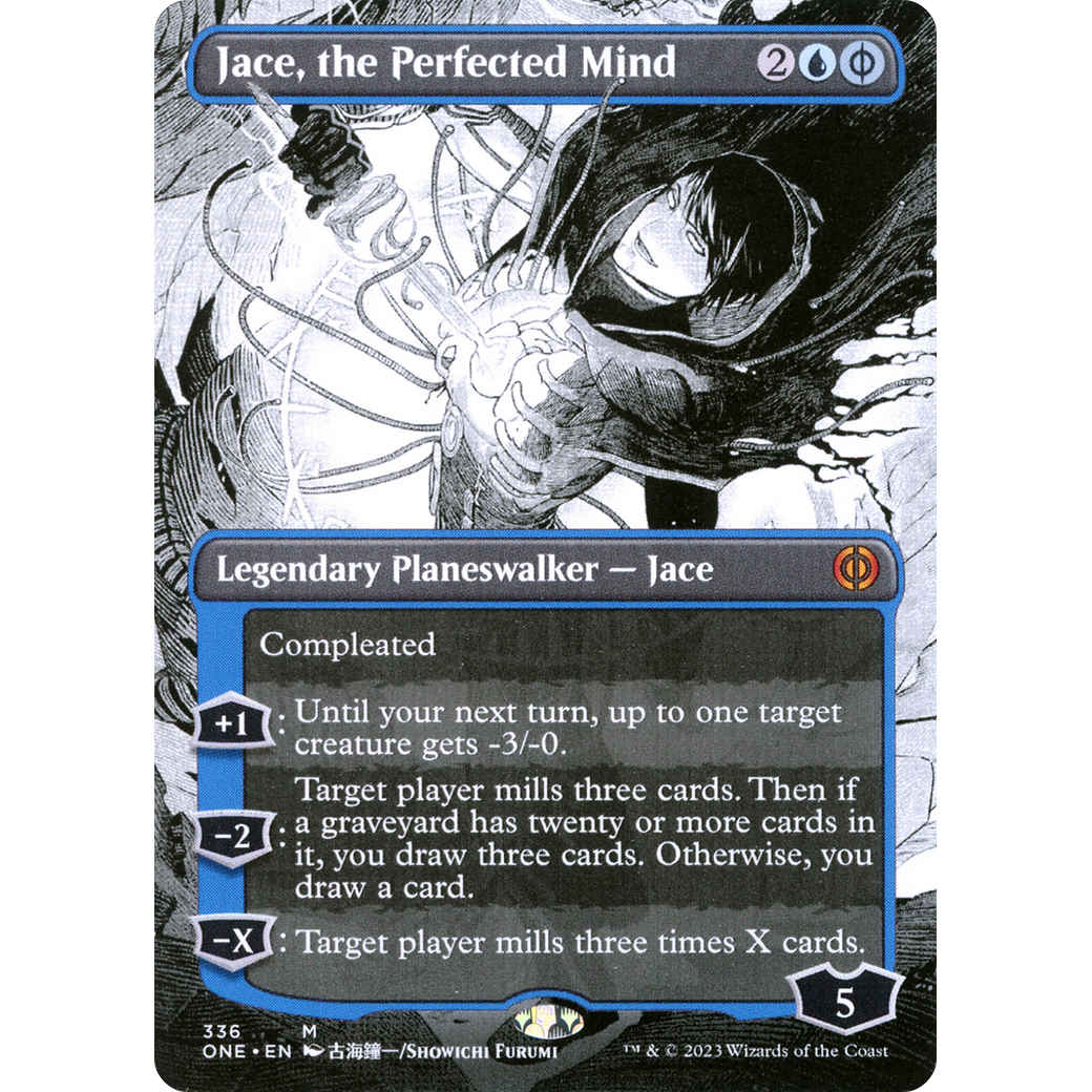 Jace, the Perfected Mind (ONE-336) - Phyrexia: All Will Be One: (Showcase) (Borderless)