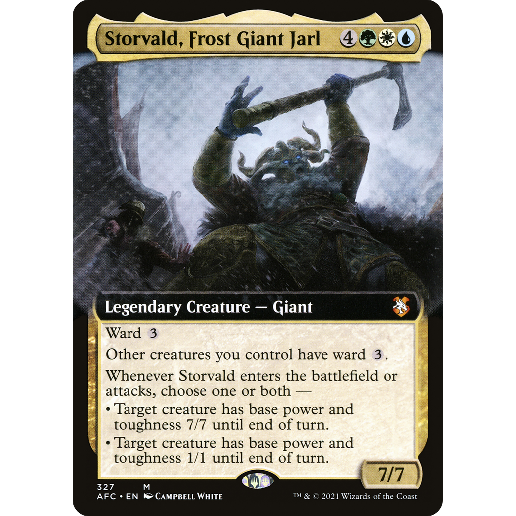 Storvald, Frost Giant Jarl (AFC-327) - Forgotten Realms Commander: (Extended Art)