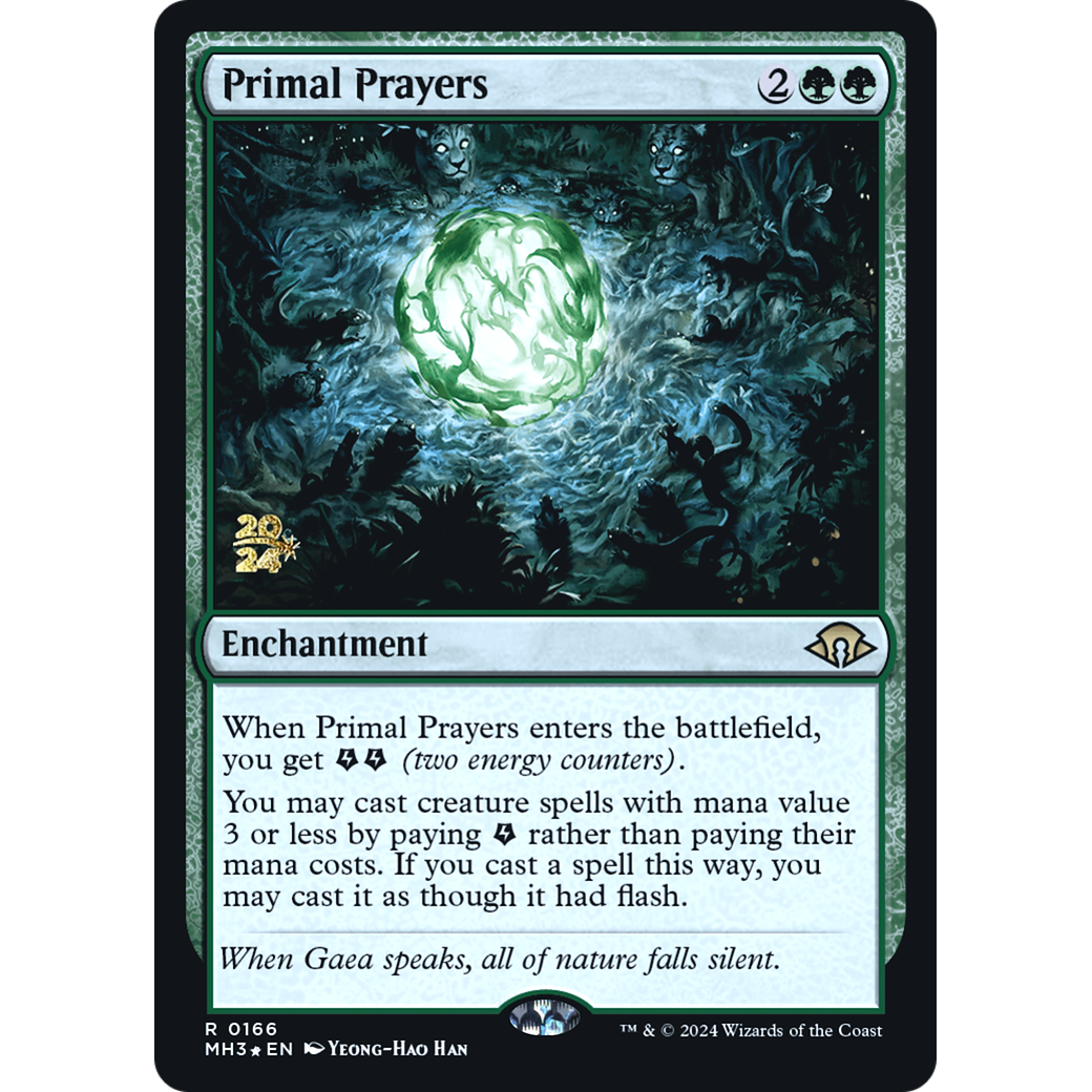 Primal Prayers (PRE-166S) - Modern Horizons 3 Promos Foil
