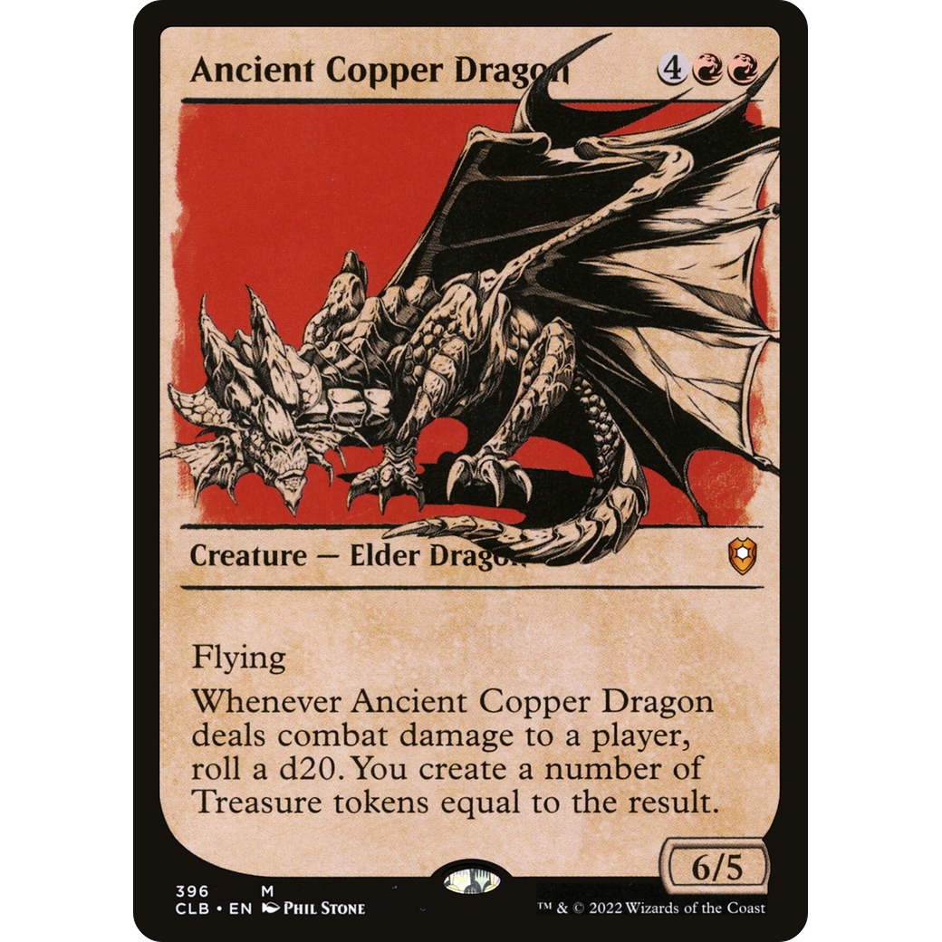 Ancient Copper Dragon (CLB-396) - Commander Legends: Battle for Baldur's Gate: (Showcase) Foil