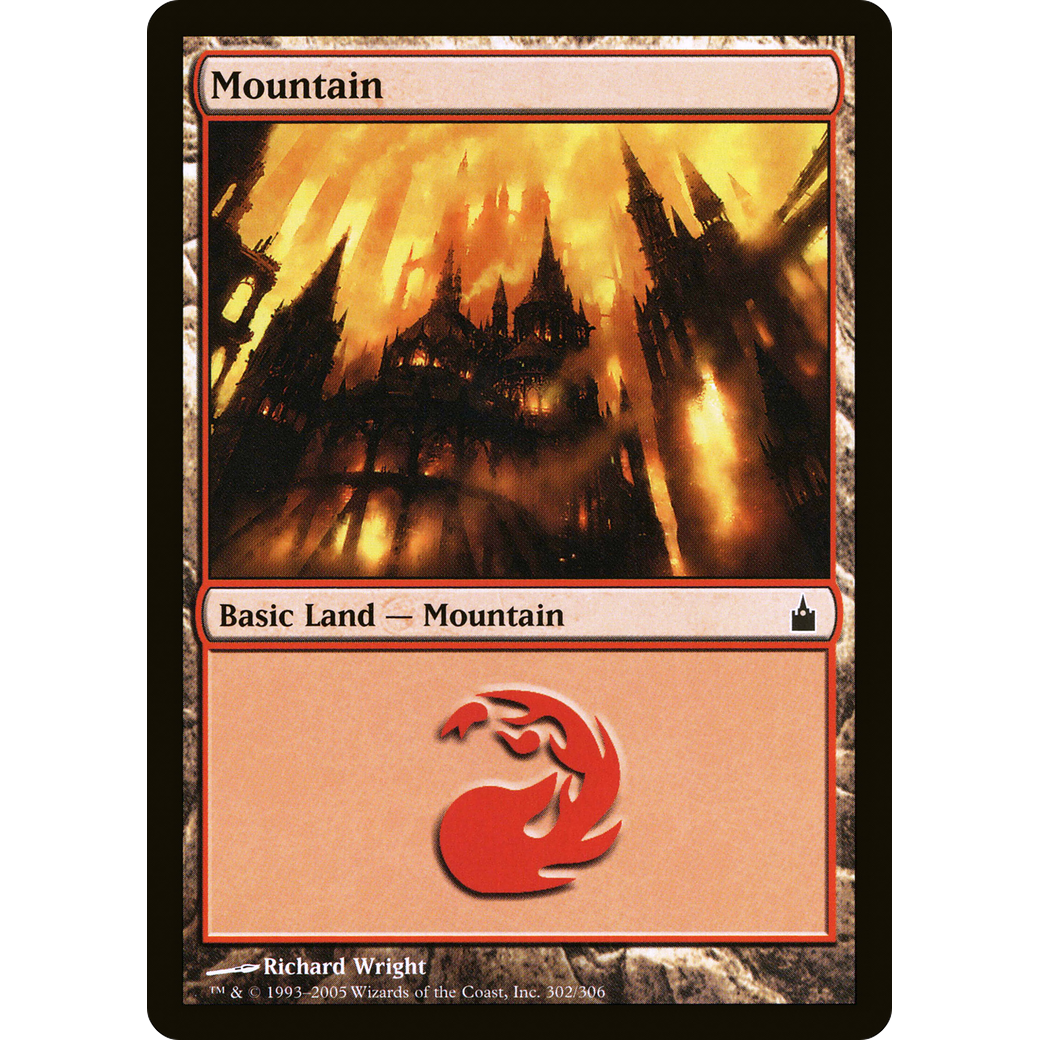 Mountain (302) (RAV-302) - Ravnica: City of Guilds Foil