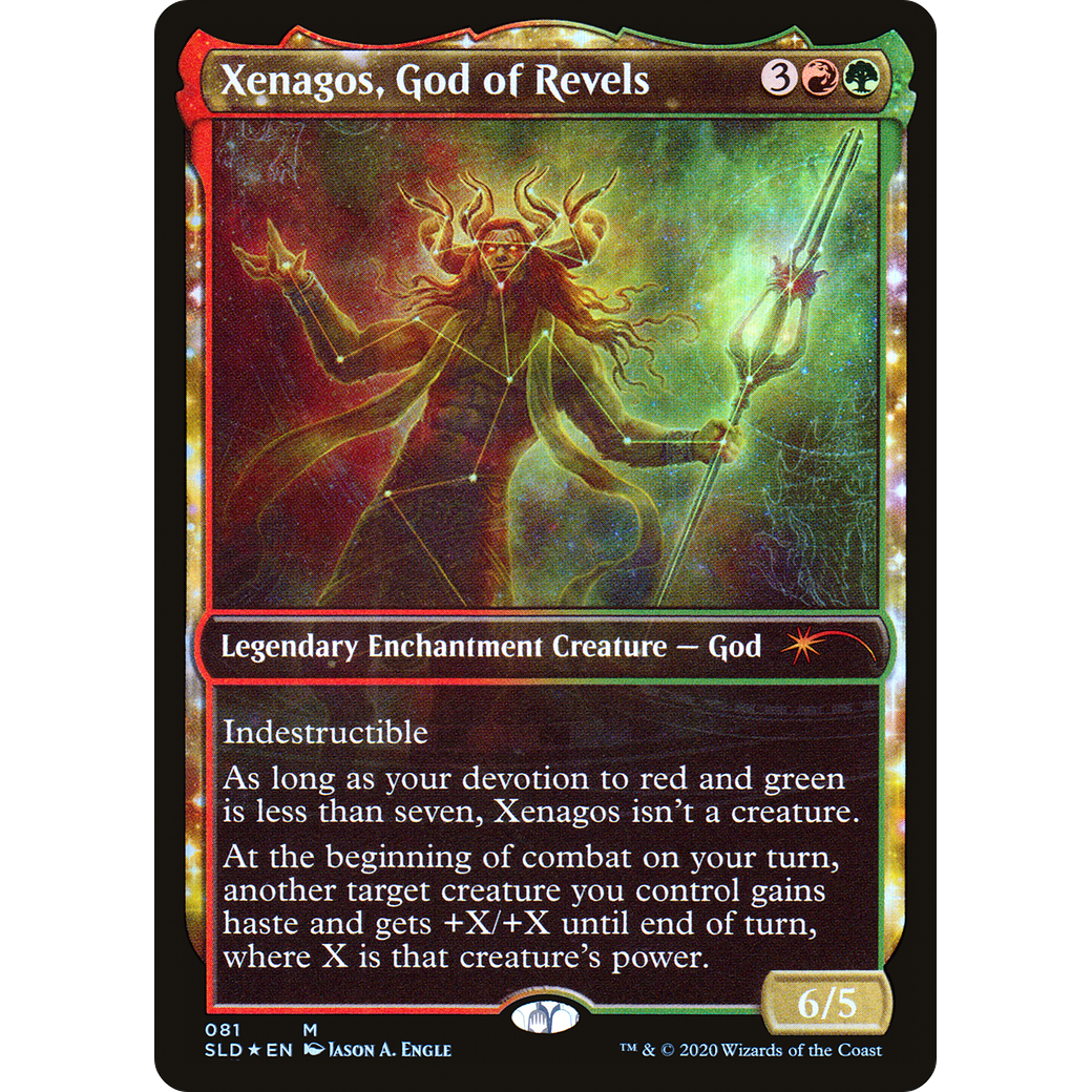 Xenagos, God of Revels (SLD-081) - Secret Lair Drop: (enchantment, Showcase) Foil