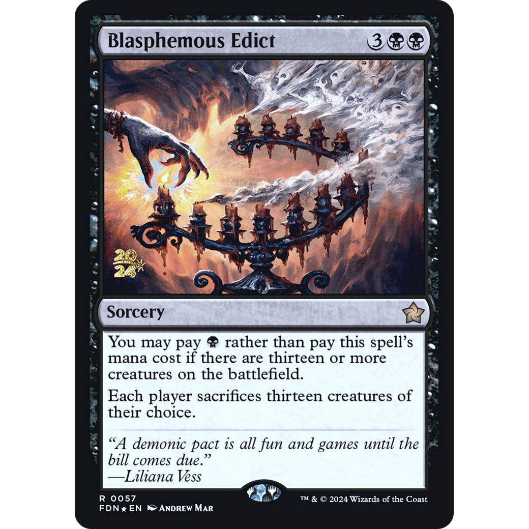 Blasphemous Edict (PRE-57S) - Foundations Promos Foil