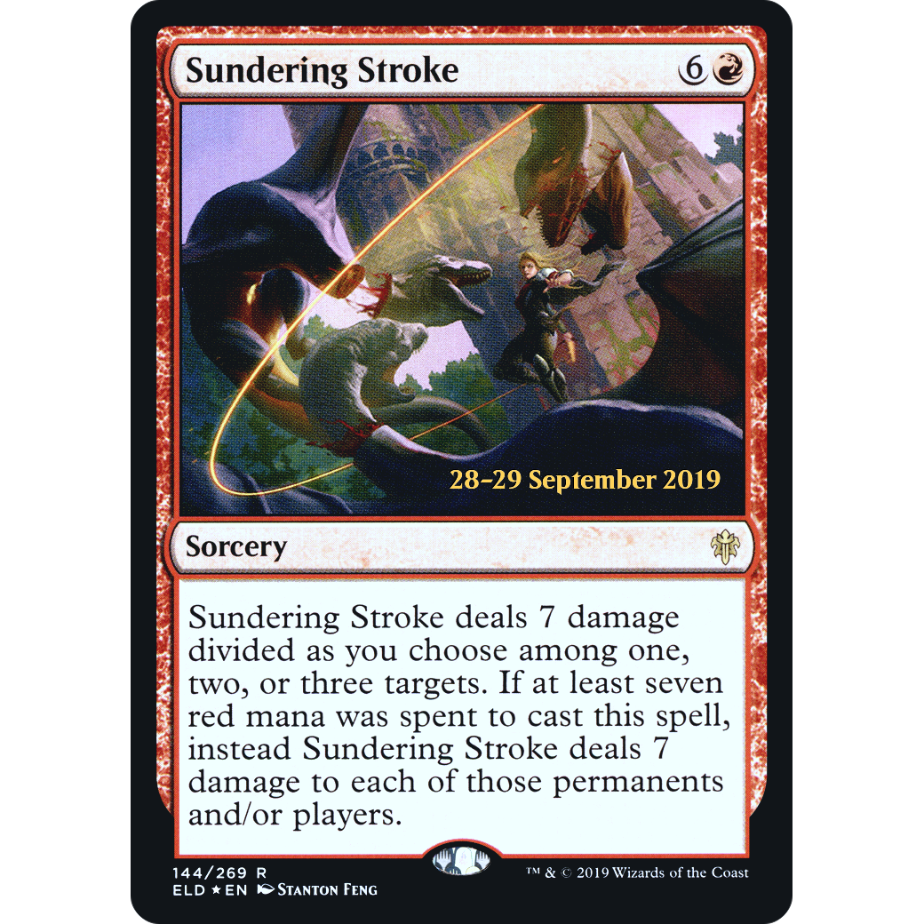 Sundering Stroke (PRE-144) - Throne of Eldraine Promos Foil